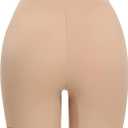 Womens Seamless Shaping Boyshorts Panties Tummy Control Underwear Slimming Shapewear Slip Shorts (Beige, M)