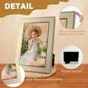 Gold Photo Frame, 46 inches, Set of 2, Personalized Handwritten Blessings, Classy for Mother's Day, Wedding, or Birthday, Portrait or Landscape, Wide Edge