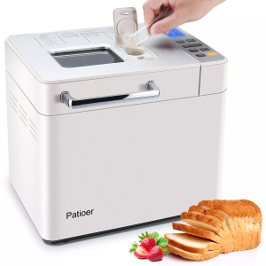 Patioer Bread Maker, 2LB Compact Bread Machine with Auto Yeast & Nut Dispenser