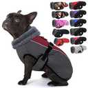 IECOii Extra Warm Dog Coat for Medium Dogs, Waterproof & Windproof Dog Jackets with Leash Hole, Adjustable Turtleneck Dog Winter Coat Reflective Pet Fleece Vest for Cold Weather, Burgundy, M