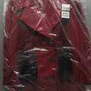 Womens Plus Scarfed Double Breasted Pea Coat 2X