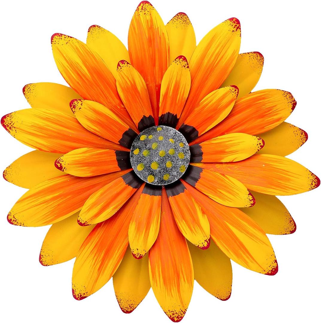 EASICUTI Sunflower Metal Flowers Wall Decor Metal Wall Art Decorations Hanging For Indoor Outdoor Home Bathroom Kitchen Dining Room Bedroom Porch Hallway Or Wall Sculptures 12 Inch (Yellow Daisy) EASICUTI Sunflower Metal Flowers Wall Decor Metal Wall Art Decorations Hanging For Indoor Outdoor Home Bathroom Kitchen Dining Room Bedroom Porch Hallway Or Wall Sculptures 12 Inch (Yellow Daisy)