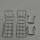 2 Pieces Sponge Holder Kitchen Sink Caddy Metal Sink Organizer Basket for Scrubber Soap Towel Brush Dishwashing Liquid Drainer Rack in Kitchen Bathroom Bathtub, Silver