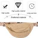 PRETYZOOM 1pc Chest Bag Waist Pouch Cross- Body Pouch Imitation Straw Woven Waist Bag (Light Brown)
