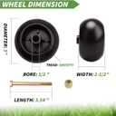 4 Pack Mower Deck Wheels for Most 42" 46'' 48'' 50" 52'' and 54" Decks, replces for Husqvarna 532174873 589527301 Cub Cadet 753-04856A MTD 133957 174873 734-03058