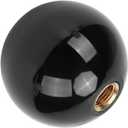 Stick Shift Knob, Gear Shift Knob,Palanca De Cambios Manual,54mm Manual Acrylic Car Shifter Handle Shift Lever with 3 Steel Adapters for M12X1.25 & (Black)