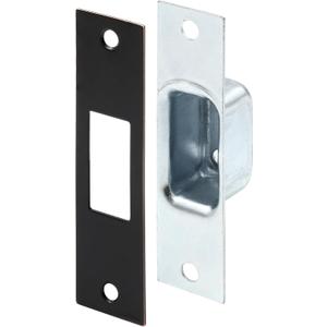 Prime-Line U 95397 Box Armored Security Strike, 4-7/8 inch Height x 1-1/4 inch Width, with Fasteners, Bronzel (Single Pack)