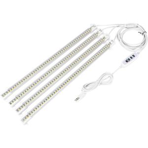 LED Grow Light Strips, Full Spectrum Grow Lights for Indoor Plants with Auto On/Off 3/9/12H Timer, 192 LEDs