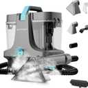 Starrybot Portable Carpet Cleaner Machine with Steam and Heating Techology,18Kpa Powerful Suction with Versatile Tools for Pets, Couch,Spot Cleaner for Stairs/Furniture/Rug(Gray)(260428)