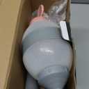 NACOCO Pet Standing Water Dispenser - Cat Dog Standing Bowl with Detachable Pole Automatically Feeding Water Height Adjustable(Grey-Pink Ear)