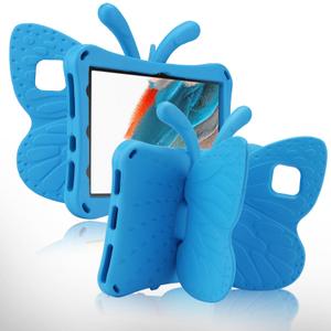 Simicoo Samsung Galaxy Tab A11 Plus A11+ Tablet 10.9 inch 2025 Cute Butterfly Case with Stand for Kids Girl Light Weight EVA Rugged Shockproof Full Cover Kids Friendly Kid Pro Tablet Cover Blue