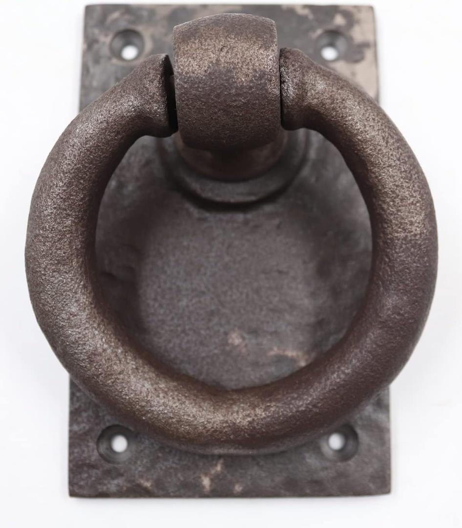 The Metal Magician Black Antique Cast Iron Door Knocker  Black 2