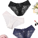 Avidlove Lace Underwear for Women Sexy Hipster Panties Breathable Bikini Panty 3 Packs S