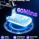 Cordless Vacuum Cleaner,Upgraded 550W 45KPA 60Mins Vacuum Cleaners for Home,Self-Standing Stick Vacuum with LED Display,8 in 1 Lightweight Anti-tangle Wireless Vacuum for Pet Hair Carpet Hard Floors