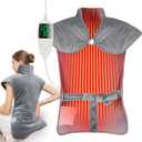 Extra Large Electric Heating Pad for Neck, Back & Shoulder Pain Relief, 25"x37" Full Body Heating Blanket with 5 Heat Levels, 4 Timers, Auto Shut-Off, Ideal Gift for Women & Men (Light Gray)