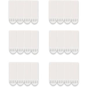 Medium Refill Strips, 64 White Heavy Duty Wall Adhesive Strips for Indoor Wall Hooks, Removable Double Sided Adhesive Strips