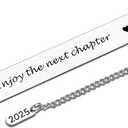 College Graduation Gifts for Women, 2025 Graduation Bookmarks, Retirement Leaving Gifts for Women Men, Farewell Gift for Coworkers, Bookish Gift for Book Lovers, Enjoy The Next Chapter (Silver)