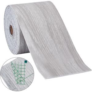 CRASPIRE Light Grey Wood Grain Self Adhesive Wallpaper Border Mirror Edge Peel and Stick Removable PVC Waterproof Wallpapers for Mirrors Frame Kitchen Tiles Cabinet Decor Corner Sticker 4In Width, Light Grey Wood Grain 16.4ft x 4in