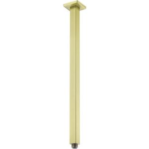 BESTILL 20 Inch Brushed Gold Ceiling Mount Shower Arm and Flange, Square Rain Shower Arm