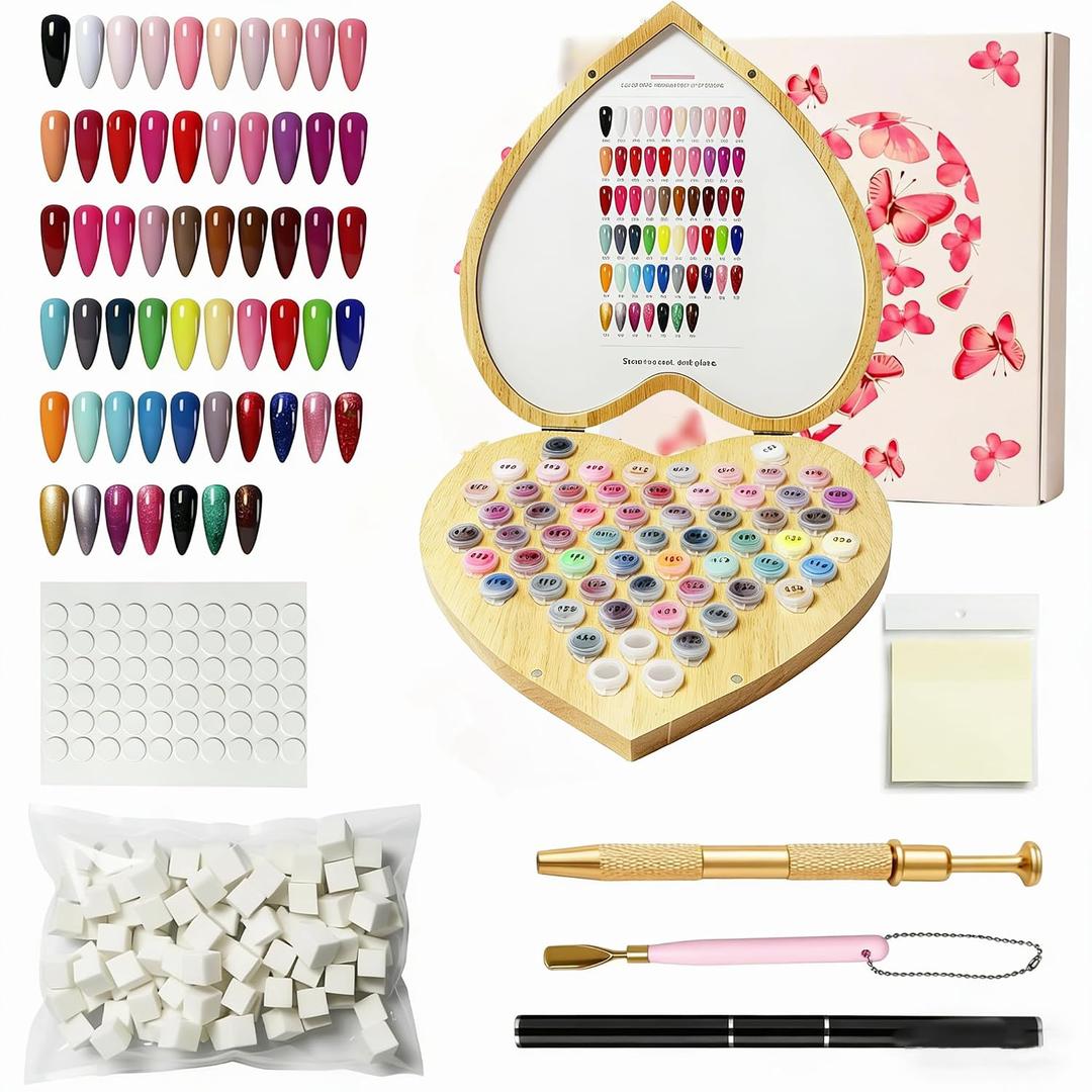 Sponge Pat Pat Gel Polish Pallete Tool Kit, 57 Colors Ombre Nails Gel Paint for Nail Art Gradient Painting Gel Blush Blooming Aura French Manicure, Valentines Day Gifts UV/LED Curing DIY Nail