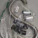 Universal 48-inch Flexible Radiator Hose Kit with 1-3/4", 1-1/2", 1-1/4" Chrome Caps Stainless Steel HTRACING (silver)