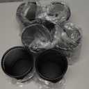 QYH Mesh Pen Cup Metal Pencil Holder for Desk 6 Packs Black Pen Organizer Office 3.54x3.93 Inch