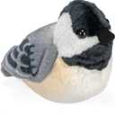 Wild Republic Audubon Birds Black-Capped Chickadee Plush with Authentic Bird Sound, Stuffed Animal, Bird Toys for Kids & Birders