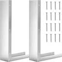 2 Pieces Stainless Steel Microwave Trim Kit 3'' Wide Built in Microwave Side Panel Filler Kit for Range Kitchen Countertop Oven with Screws 15.75" H x 11" D(Silver)