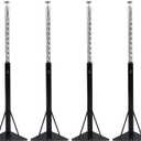 Adjustable Table Legs, 19-30 inch for Activity & Office Tables - Set of 4 (Black)