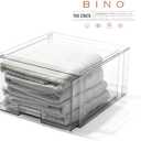 BINO | Stackable Storage Drawers, Tall X-Large - Clear | THE CRATE COLLECTION | Storage Bins With Drawers | Bathroom Organizers | Under Sink Organizer | Vanity Cabinet Home Organization