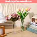 20 Pcs Plastic Bud Vases Bulk Small Plastic Vases, Clear Container for Flowers Height Shatterproof Bud Vase, Mini Vintage Floral Vase for Home Decor, Living Room, Office Decoration, Housewarming Party