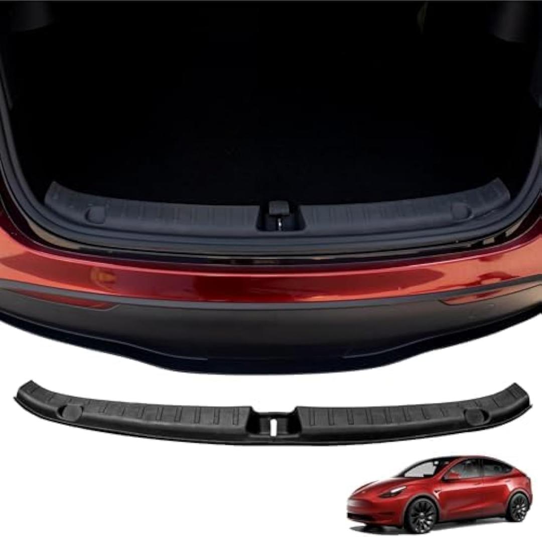Rear Bumper Guard for Model Y Accessories 2024 2023 2022 2021, Trunk Bumper Protector, EPT Slim 3D Design, No Adhesive Required, Rear Bumper Protector Compatible with Model Y