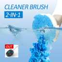 2 x Disposable Toilet Brush Refills, 32 Pcs Compact Blue Scrubber Heads  Bathroom Cleaning Supplies for Toilet, Bathtub, Sink & Washbasin