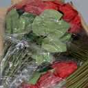 FOTEEWL 60 Pcs Artificial Rose Flower Realistic Faux Silk Roses Stem Fake Roses Bouquet for Flower Arrangement,Wedding Centerpieces,Party,Home Decorations (Burgundy)