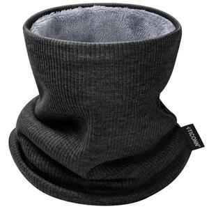 TICONN Neck Gaiter Face Cover Scarf, Neck Warmer Breathable Sun & Wind-proof for Skiing Fishing Hiking Cycling (Knitted Fleece, Black)