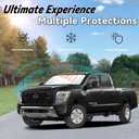 Windshield Sun Shade for Nissan Titan 2020-2024, Car Front Window Sunshade with 240T Sun Visor Protector Blocks UV Rays Heat Sun Shield Accessories