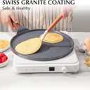 SENSARTE Nonstick Crepe Pan, Swiss Granite Coating Dosa Pan Pancake Flat Skillet Tawa Griddle 10-Inch with Stay-Cool Handle, Induction Compatible