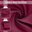 SuperO Set of 40 Cloth Napkins 17 x 17 Inch, Polyester Solid Washable Dinner Napkins with Hemmed Edges,Great for Restaurant, Wedding and Party(Burgundy)