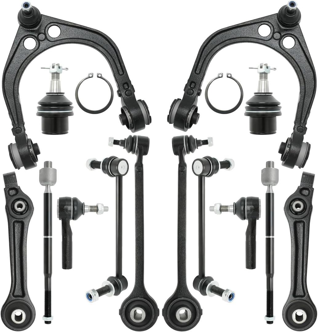 14 pcs RWD Front Suspension Kit Control Arms Fit for Chrysler 300 2005-2010,Dodge Challenger 2008-2010, Charger 2006-2010, Magnum 2005-2008 K620177 K620178 K620258 K620257 K80823