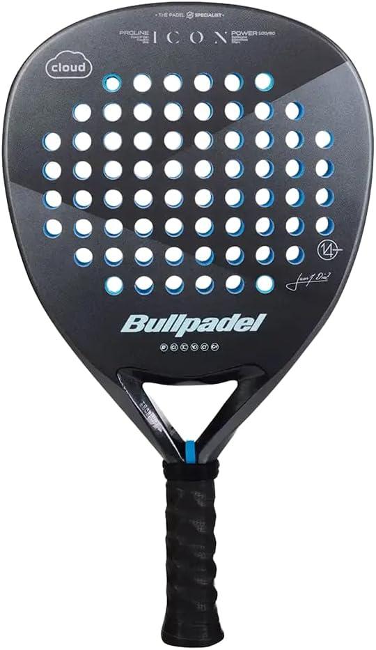 BULLPADEL Padel Racket ICON Cloud Juan Martín Díaz | Diamond Shape Pala Padel | CloudEva Core & ElasticFiber Face | Custom Weight System & Vibradrive Grip | Torsion Frame & Ease Vibe Vibration