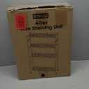 Sakugi Storage Shelves - 4-Tier Spacious Shelf Organizer with Hooks & Leveling Feet, Easy to Assemble, Rust-Resistant Garage Shelving for Kitchen, Pantry, Bedroom, 33.2" x 12.7" x 57.3", Black