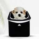 Dog Backpack Carrier – Pet Carrier Backpack for Cat and Dog Carrying Pet and Puppies for Outdoor Use Traveling Hiking -Safety Features (Black)