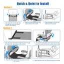 Airplane Bed for Toddler, Airplane Footrest for Kids Seat Extender, Portable Toddler Travel Bed, Airplane Leg Rest for Kids to Lie Down, Baby Travel Essentials for Flying Sleeping (Pink)