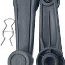 FainWan Pair Window Crank Lever Handle Gray Compatible with Tacoma Corolla Pickup Van T100 69260-10040-J
