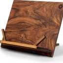TILISMA Wooden Cook Book Stand  Handmade Walnut Book Holder for Reading Hands Free  Cookbook Stand for Kitchen Counter  Recipe Holder  Reading Accessories for Kitchen  Cookbook in Ipad and Tablet