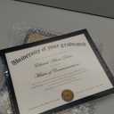 upsimples Certificate Frame with High Definition Glass, 8.5 by 11 Picture Diploma Document Frames for Wall and Tabletop, Black 5 Pack