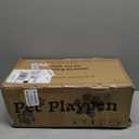 XVISHX 42x42 Inches Puppy Playpen with Gate, Dog Playpen for Puppies or Small Dogs, DogFence Pet Playpen for Indoor & Outdoor, Sturdy Safety DogPen with Thickened Fabric, High-Strength Nylon Wire Mesh