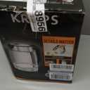 KRUPS 1.7L Glass Electric Kettle: Fast-Boiling 1500W with LED Indicator, Anti-Scale Filter, Auto Shut-Off, and Cordless Design - Boil 1 Cup in 80 Seconds for Perfect Tea and Coffee