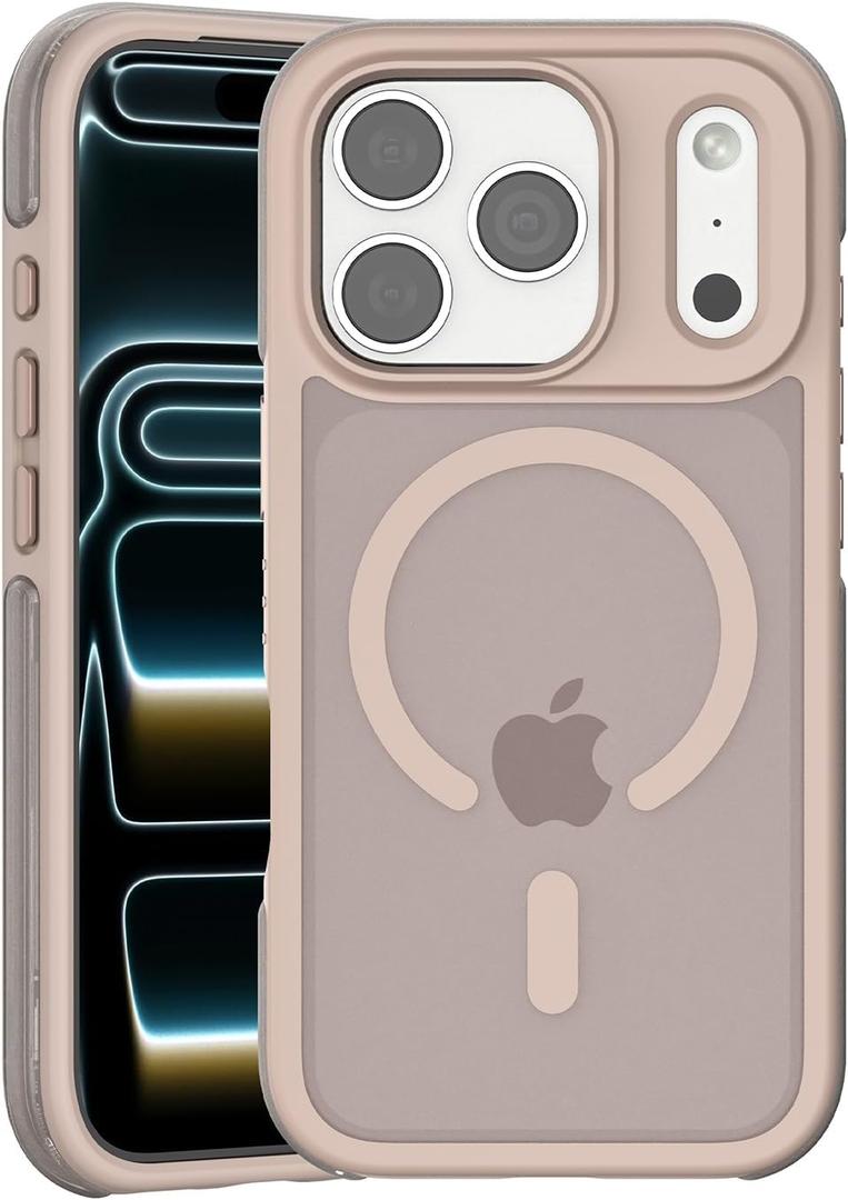 PULOKA for iPhone 17 Pro Max, Heavy Duty Shockproof Protection,Compatible with MagSafe Accessories,Drop Proof 17 Pro Max Cover (Gold)