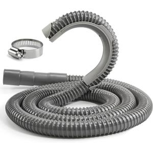 TOMOON 8Ft Universal Washing Machine Drain Hose Flexible Extension Hose with Clamp,Industrial Grade Polypropylene Corrugated,Fit for Most Household Washing Machines